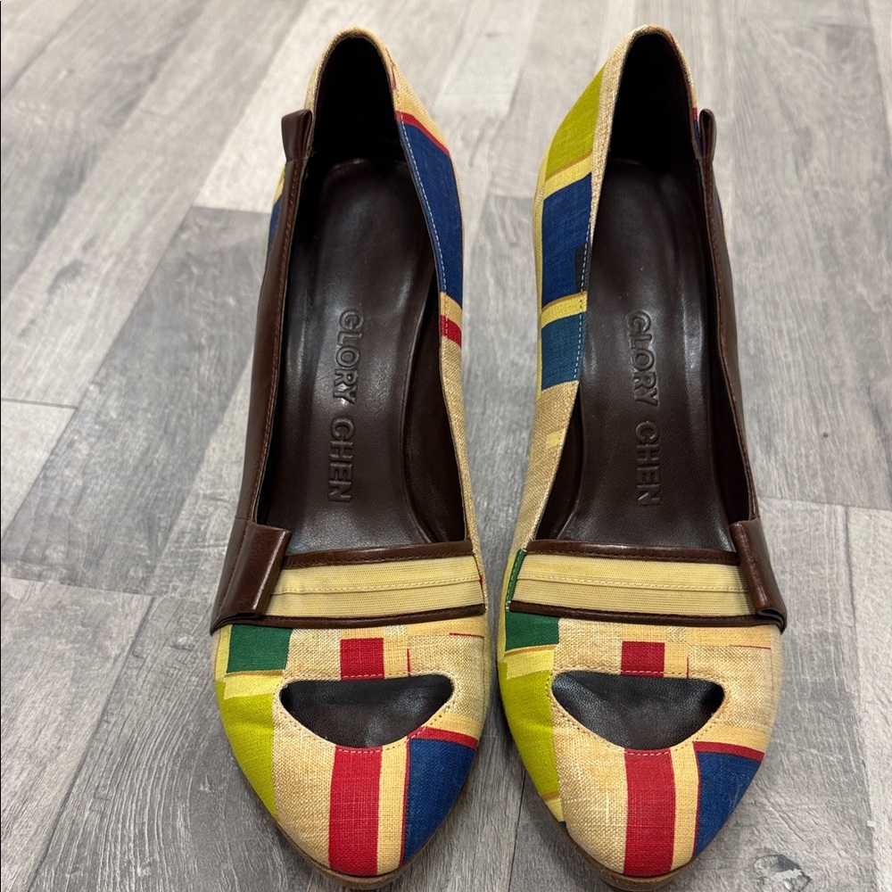 Multicolor Patchwork Heels - image 1